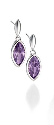 Picture of Marquise Purple Cz Drop Earrings