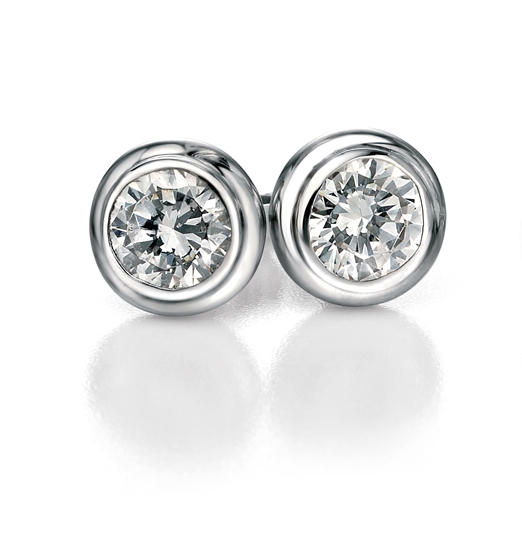 Picture of FS Round Clear Cz Stud Earrings