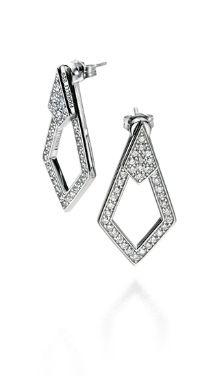 Picture of FS Pave Points Earrings With Back Feature
