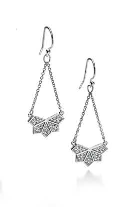 Picture of FS Wing Pattern Pave Earrings