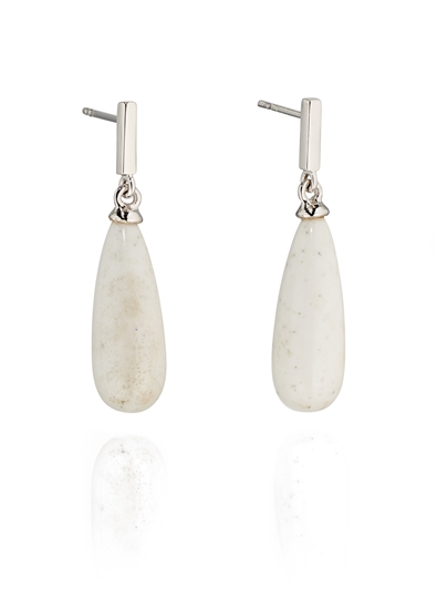 Picture of White Agate  Drop Earrings