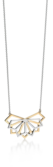 Picture of FS 2 TONE CUT OUT ANGULAR NECKLACE