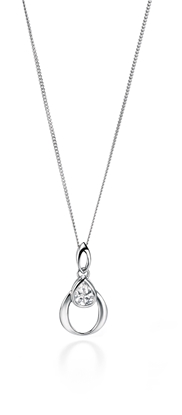 Picture of Clear Teardrop CZ Pendant