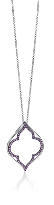 Picture of FS PURPLE CZ PAVE OPEN LEAF PENDANT