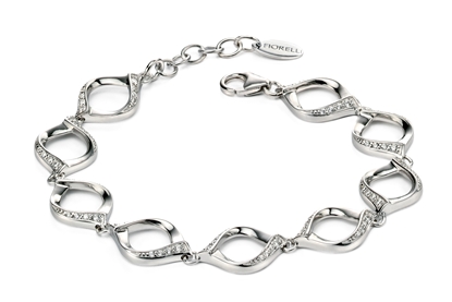 Picture of FS Cutout Twist Clear Cz Bracelet