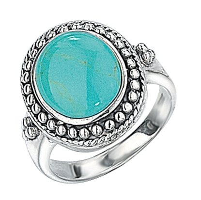 Picture of Synthetic Turquoise Oval Ring