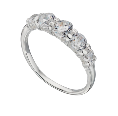 Picture of Clear CZ Graduated Ring