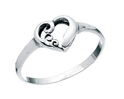 Picture of Swirl Heart Ring