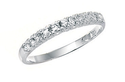 Picture of Clear CZ Half Eternity Ring