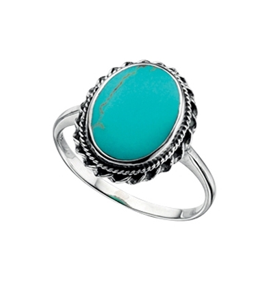 Picture of Imitation Turquoise Large Oval Ring