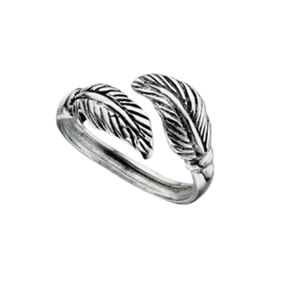 Picture of Double Leaf Oxidised Toe Ring
