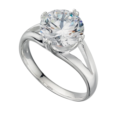Picture of Large Cz Solitaire Ring