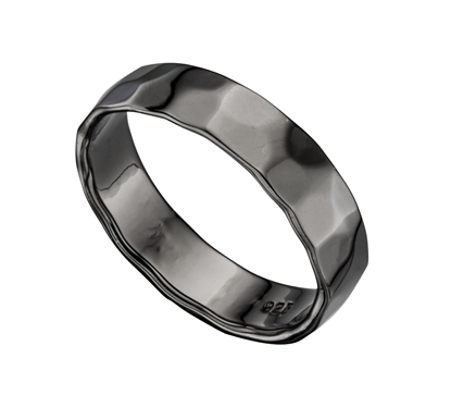 Picture of Hematite Hammered Band Ring