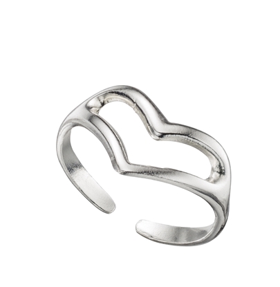 Picture of Heart Cut Out Wishbone Toe Ring