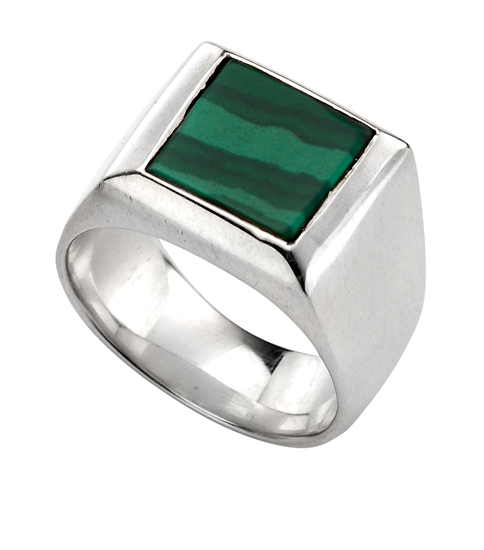 Picture of Malachite Signet Ring