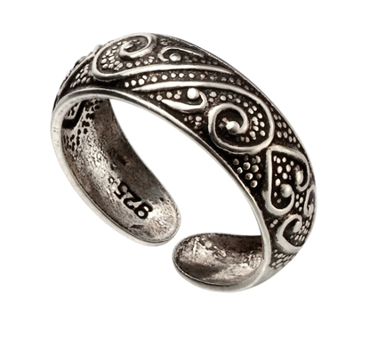 Picture of Oxidised Heart Design Toe Ring