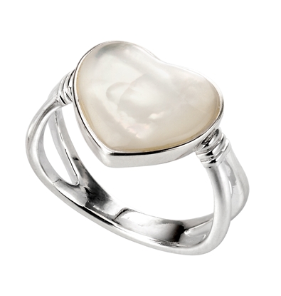 Picture of Heart Ring With Semi Precious Stone