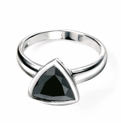 Picture of Black Cz Triangle Ring