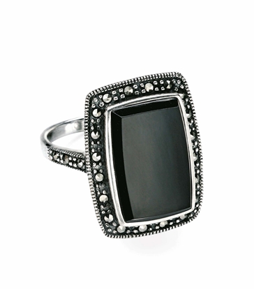 Picture of Marcasite Ring / Black Onyx