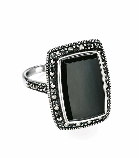 Picture of Marcasite Ring / Black Onyx