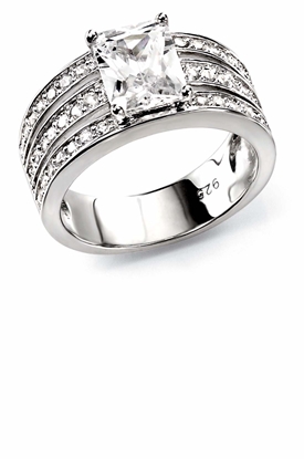 Picture of Clear CZ Triple Band Ring