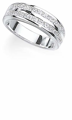 Picture of Clear CZ Double Row Ring