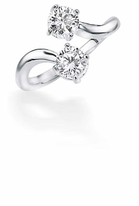 Picture of Clear CZ Double Twist Ring