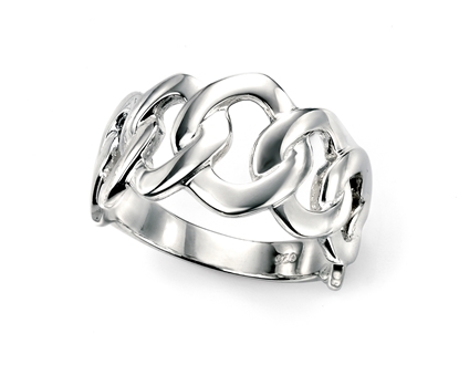Picture of Rhodium Plated Multi Link Ring