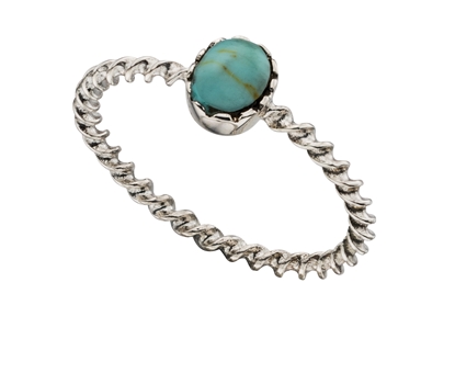 Picture of Twisted Ring With Turquoise Stone