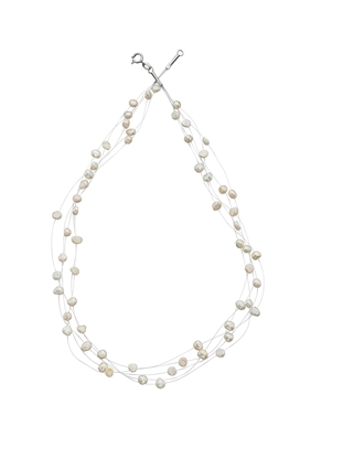 Picture of Whtie Freshwater Pearl Multi Strand Necklace