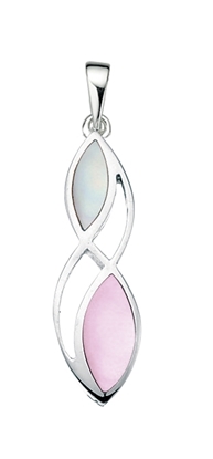 Picture of P1193 Wht/Pnk Mop Twist Pendant