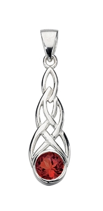 Picture of P1288R Garnet Cz Celtic Pendant