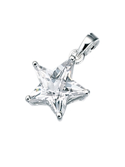 Picture of Clear CZ Claw Set Star Pendant