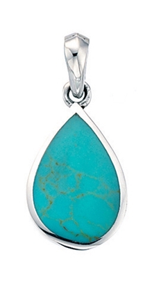 Picture of Synthetic Turquoise Teardrop Pendant