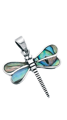 Picture of Paua Shell Dragonfly Pendant
