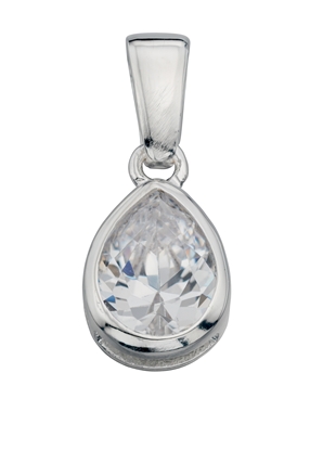 Picture of Clear CZ Teardrop Pendant