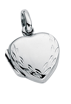 Picture of Small Engraved Heart Locket Pendant