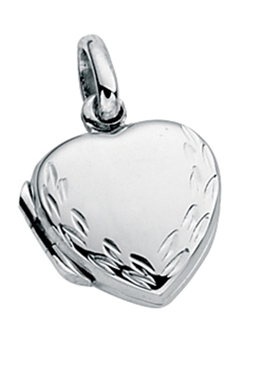Picture of Small Engraved Heart Locket Pendant