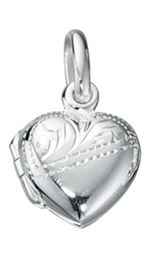 Picture of Half Engraved Heart Locket Pendant