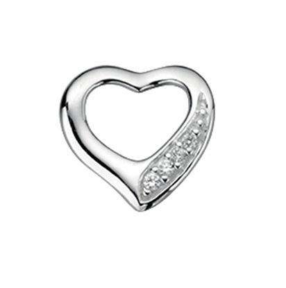 Picture of Clear CZ Cut Out Heart Pave Pendant