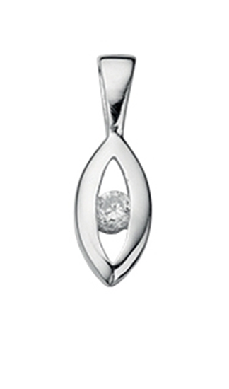Picture of Clear CZ Open Marquise Pendant