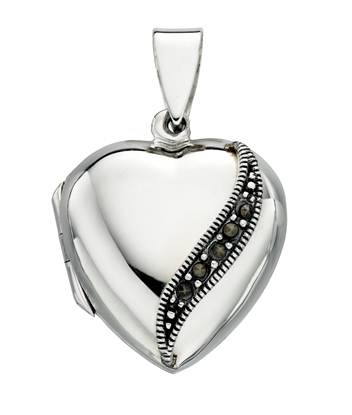 Picture of Marcasite Heart Locket Pendant