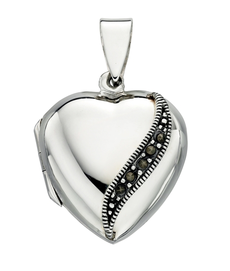 Picture of Marcasite Heart Locket Pendant