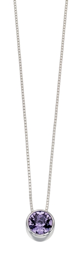 Picture of Swarovski Round Slider Pendant - Tanzanite