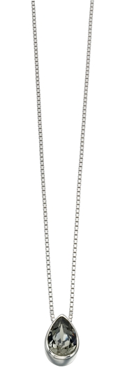 Picture of Swarovski Teardrop Slider Pendant - Black Diamond