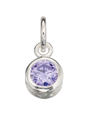 Picture of Amethyst Cz Rubover Pendant