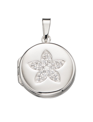 Picture of Pave Flower Locket