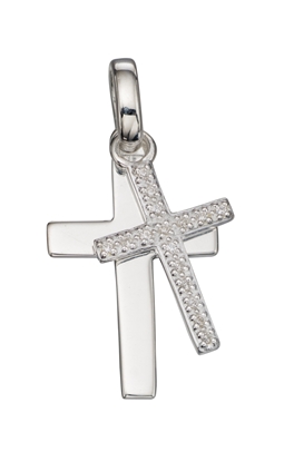 Picture of Double Cross With Pave Cz