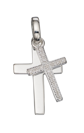 Picture of Double Cross With Pave Cz
