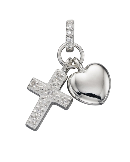 Picture of Heart And Cross Double Pendant